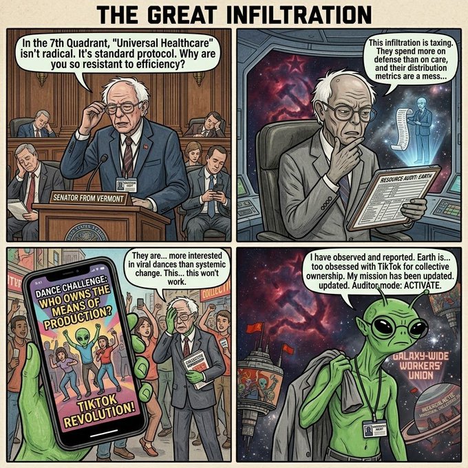 The Great Infiltration comic showing system review and mission updates